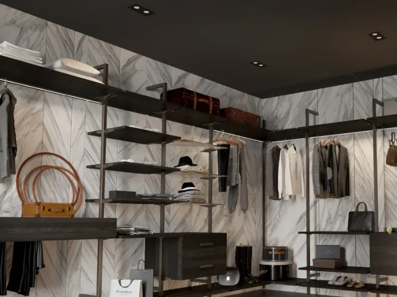 Faretti da incasso sul soffitto - Cabina armadio Space Wic by BT45