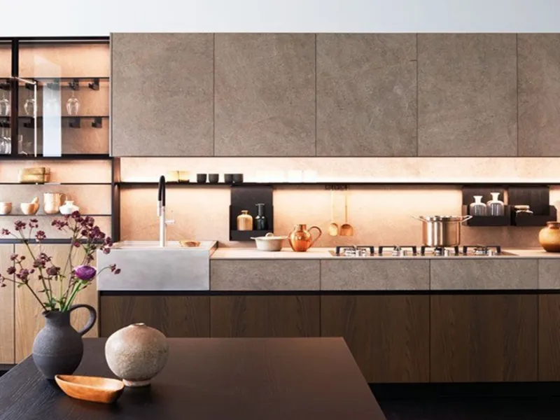Linea cucina modello Maxima di Cesar con fuochi Siemens