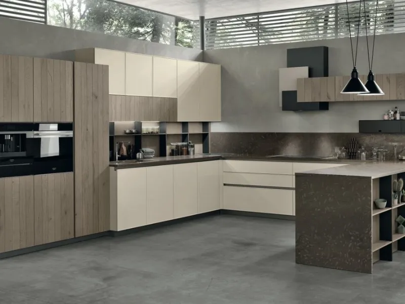 Cucina a penisola Frame - Stosa