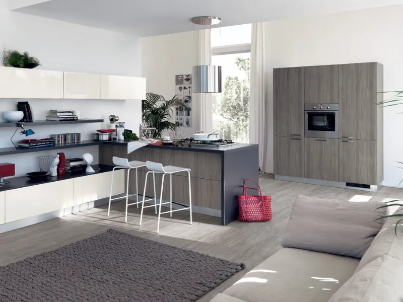 Cucina soggiorno unico ambiente