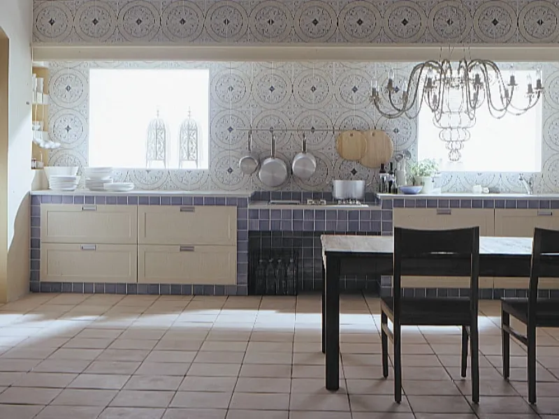 Esempio di cucina in muratura moderna