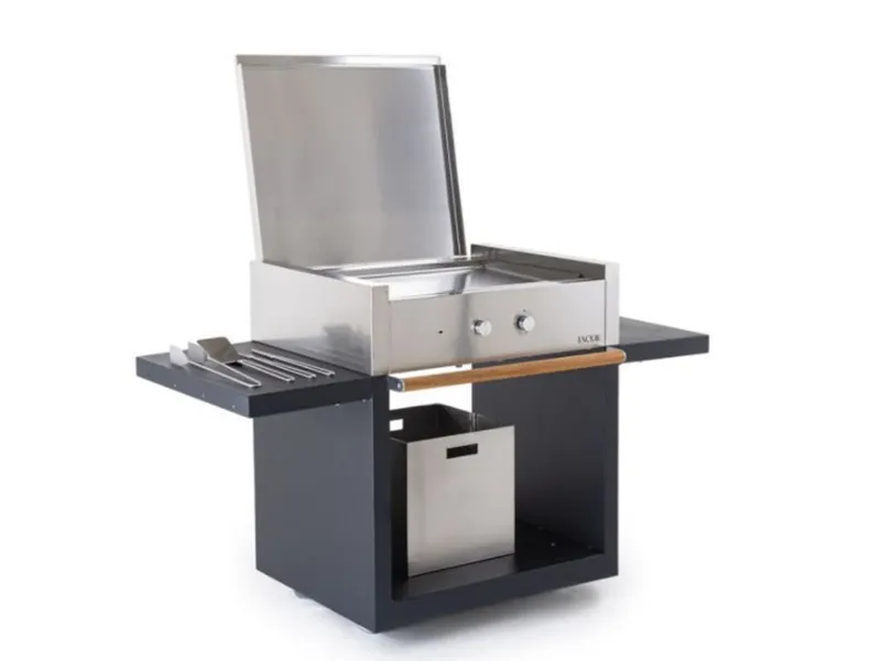 Barbecue da giardino in acciaio inox Barby di Unopiù