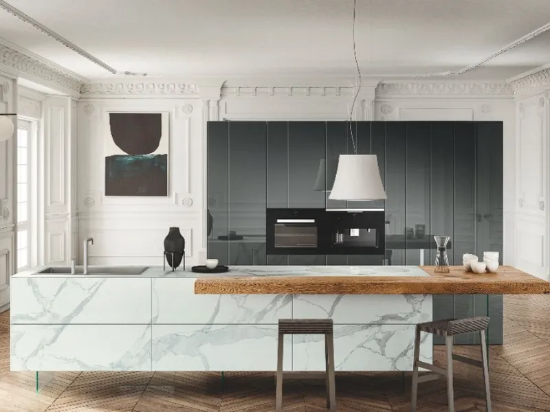 Cucina 36e8 Marble XGlass, Design Daniele Lago