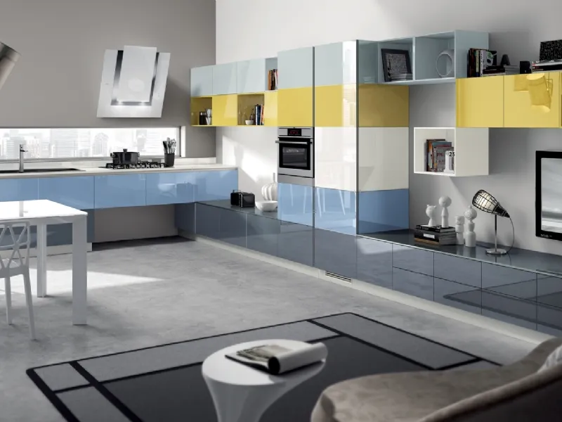 soggiorno con cucina a vista
