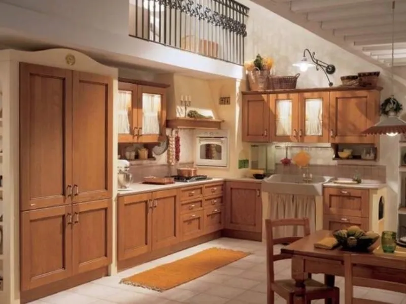 Cucine classiche con dispensa ad angolo