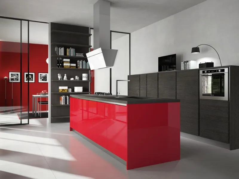 cucina lineare in polimerico
