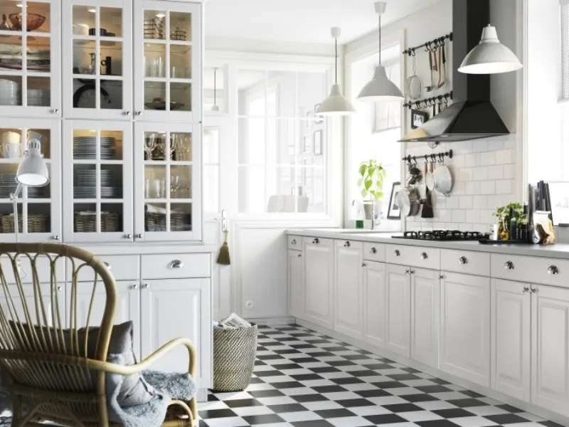 Un esempio di cucina country di Ikea