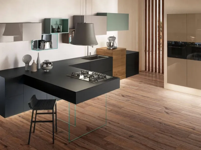 Cucina 36e8 Fenix, una delle composizioni possibili