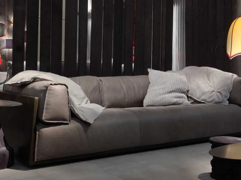 Divano pelle moderno hard&soft Baxter