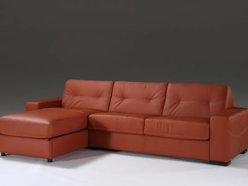 Divano letto in pelle