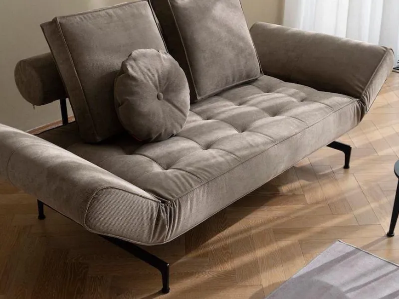Divano letto singolo Ghia con rivestimento in poliestere