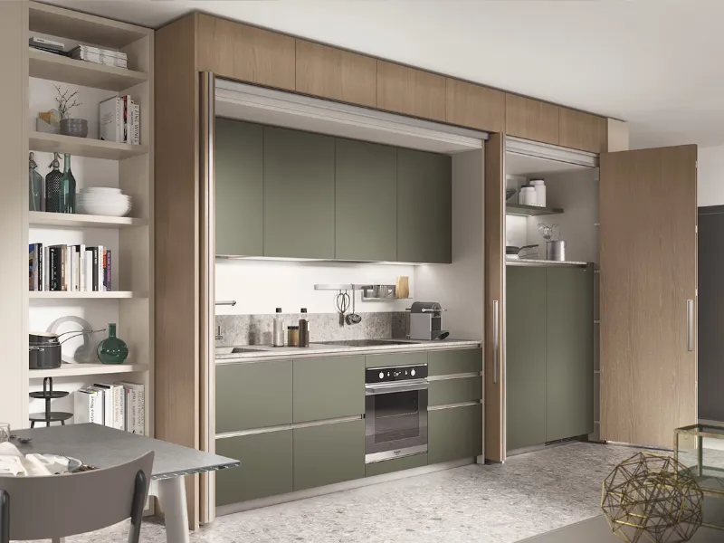 Boxlife è il progetto modulare e fluido di cucina a scomparsa firmato Scavolini