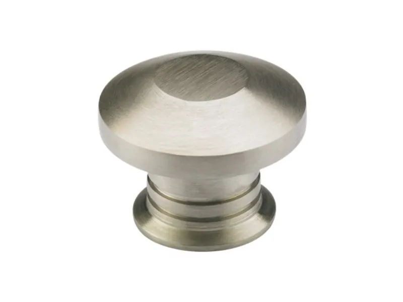 Pomolo Spalatum HETTICH con finitura in acciaio inox satinato
