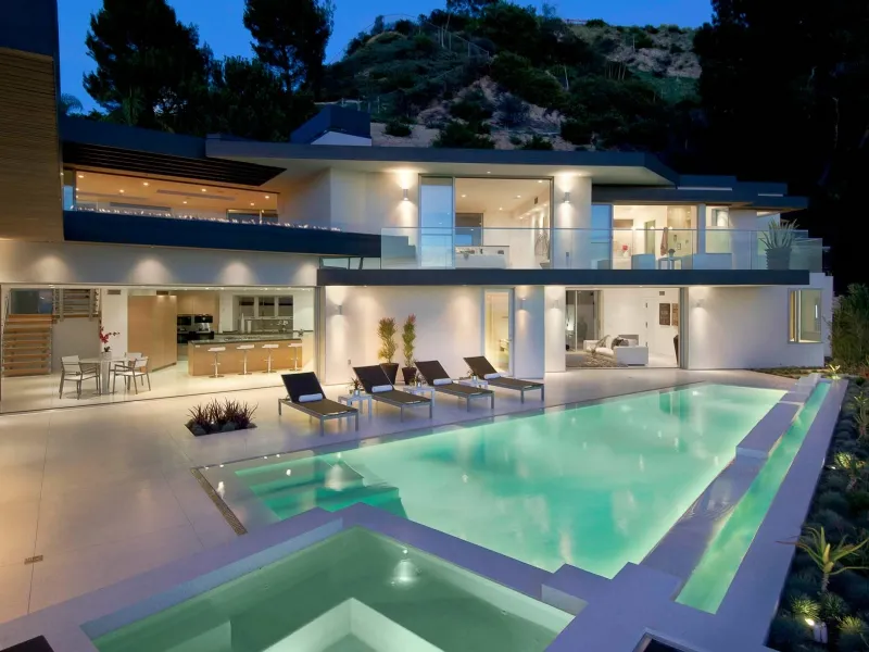 Villa hollywoodiana con piscina