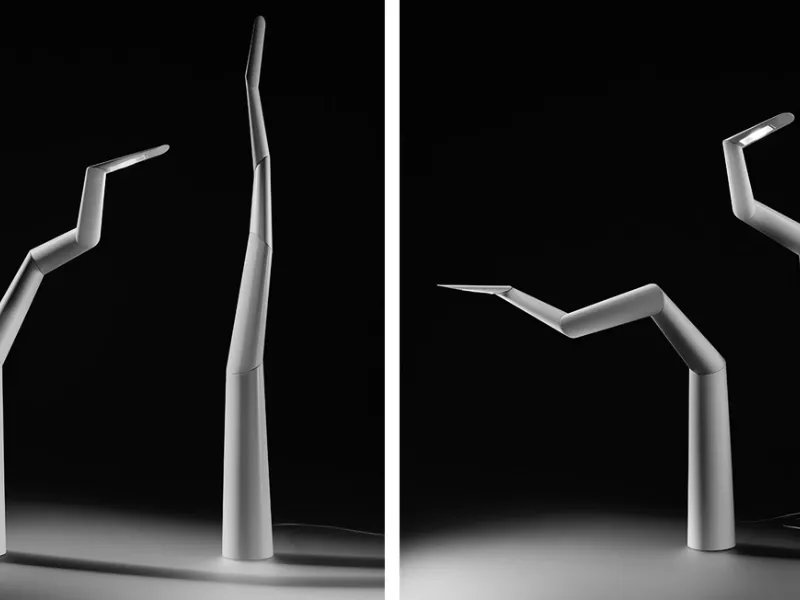 Lampada da tavolo Spyre, designer Ron Arad per Ingo Maurer