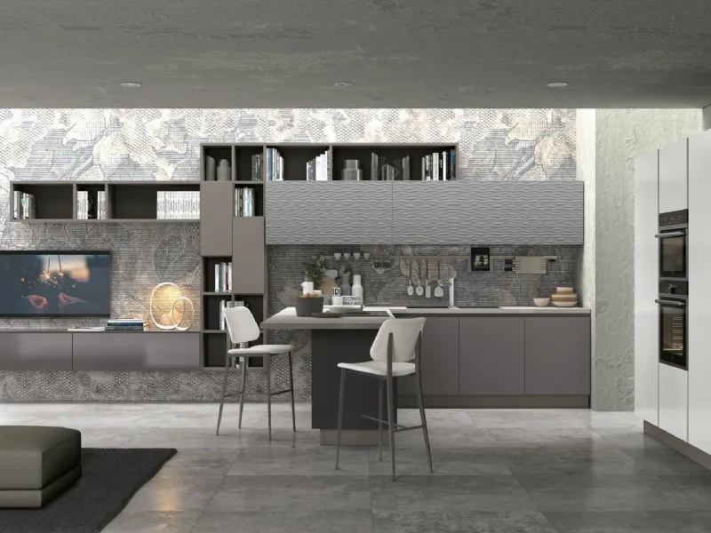 Una cucina della collezione Clover di Lube.