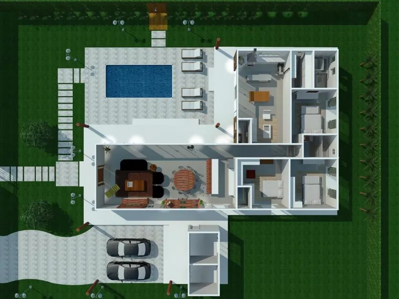 Piantina 3d realizzata con Floor Planner