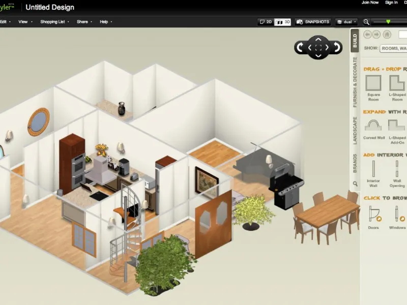 Programma per progettare casa Autodesk homestyler