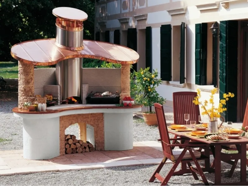 Barbecue a legna in muratura