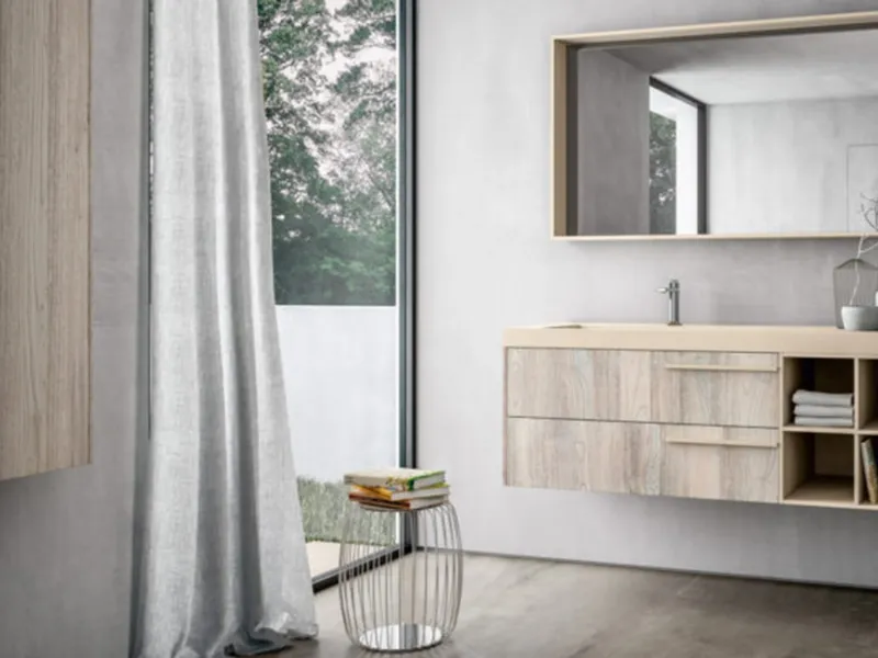 Sense di Aqua by Ideagroup, rivestimento in Fenix NTM e legno di Teak