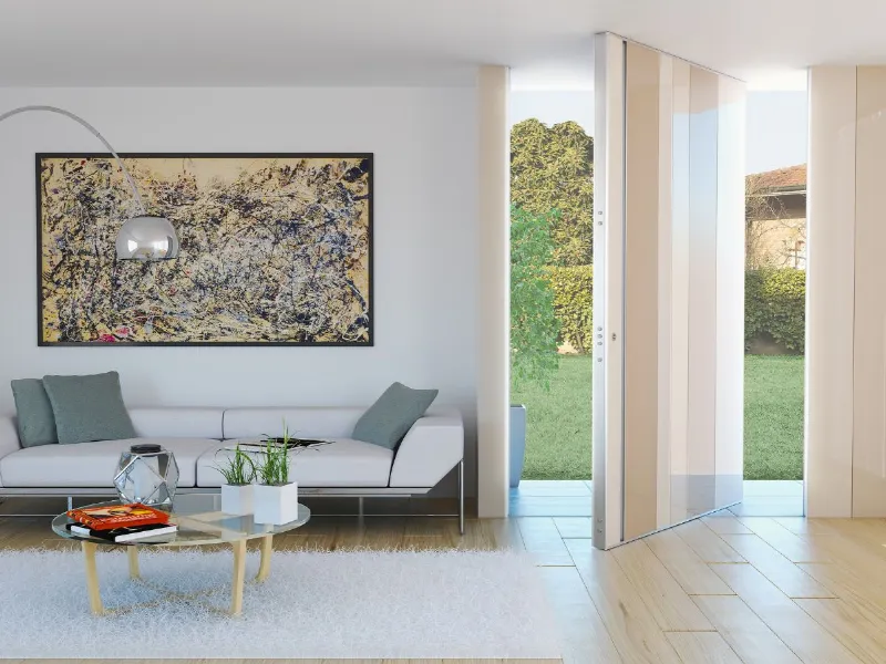 Ginko Safe Design - Invisio Pivot: porta blindata a bilico in alluminio