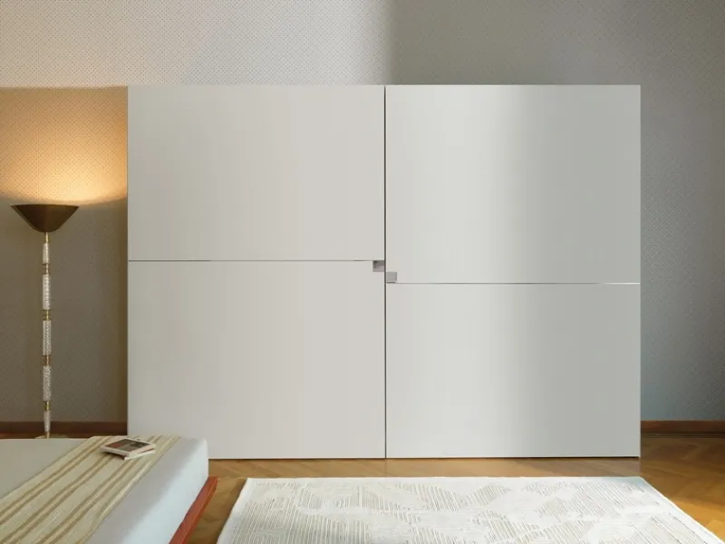 Armadio a due ante bianco della linea Querini di Estel Group