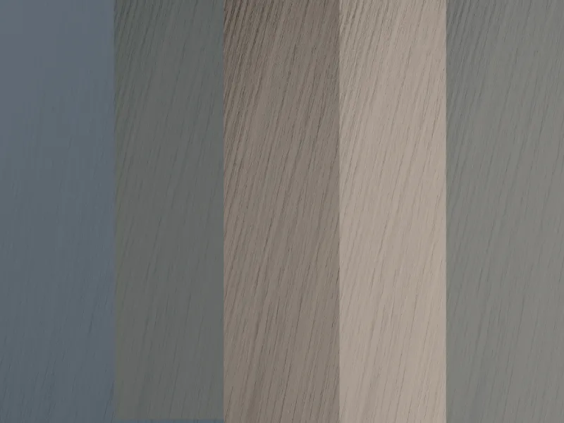 I nuovi 5 colori scelti da Pivato per le porte in legno laccato opaco (da sinistra a destra: Ardesia, Basalto, Canapa, Cashmere, Salvia)
