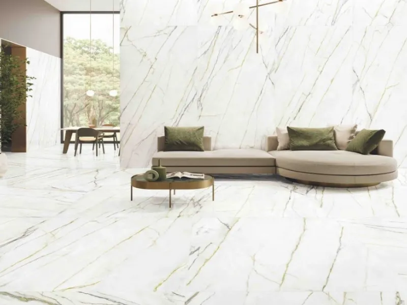Rivestimento Calacatta Verde, Elements Lux, di Ceramiche Keope