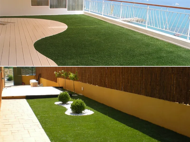 Due realizzazioni con l'erba sintetica di Italgreen Landescape