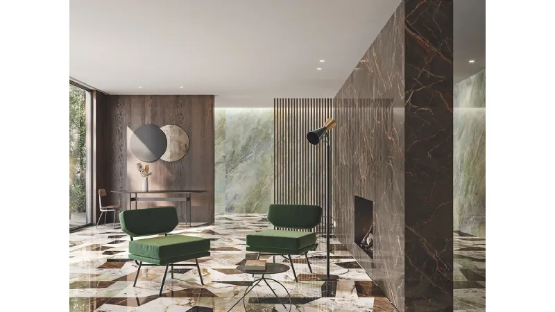 La maestosità del marmo negli effetti decorativi delle piastrelle 9Cento di Ceramiche Keope