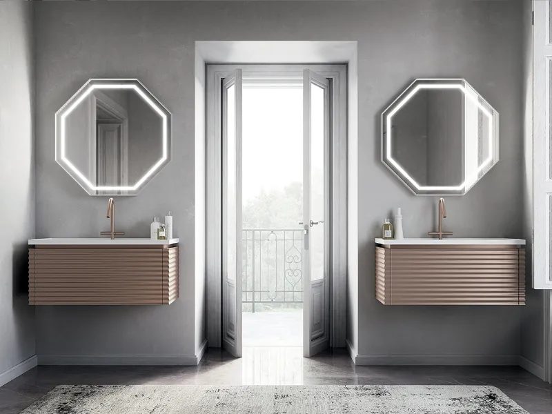 Dolcevita è il nome della collezione d'arredo bagno dal design sofisticato e inedito di Ideagroup