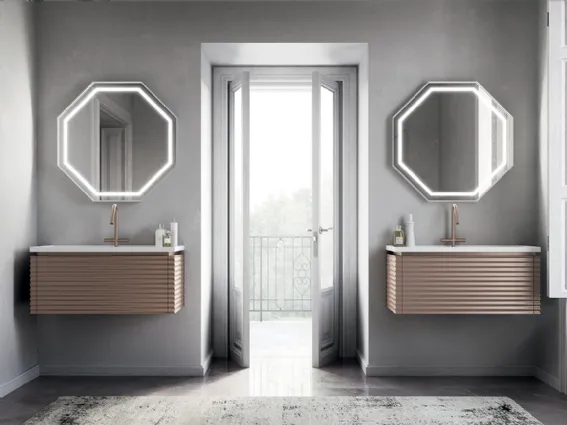 Dolcevita è il nome della collezione d'arredo bagno dal design sofisticato e inedito di Ideagroup