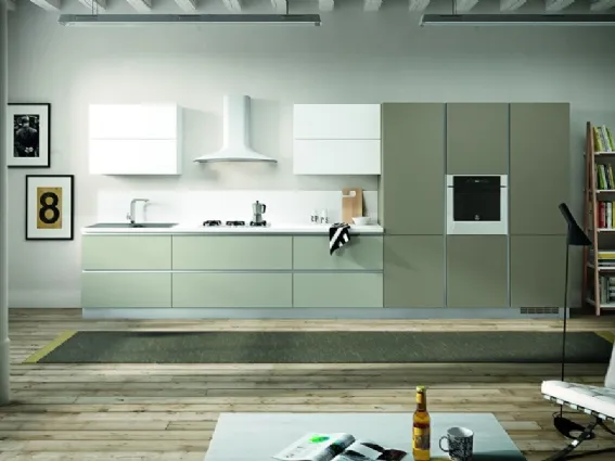 Cucina in laccato opaco Seta di Essebi