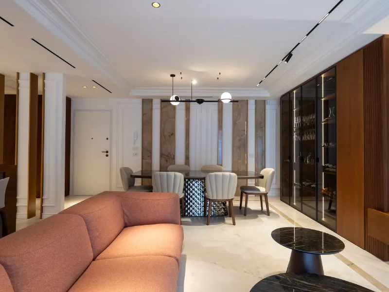 Progetto d'arredi in chiave classico-contemporanea