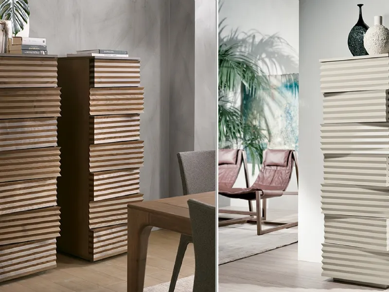 Cassettiera dal design moderno Tiffany di Pacini e Cappellini