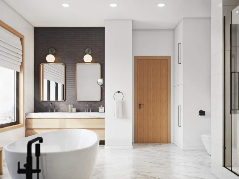I faretti da incasso non devono essere l'unica fonte di luce nel bagno