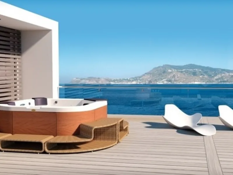 Una Jacuzzi da esterno