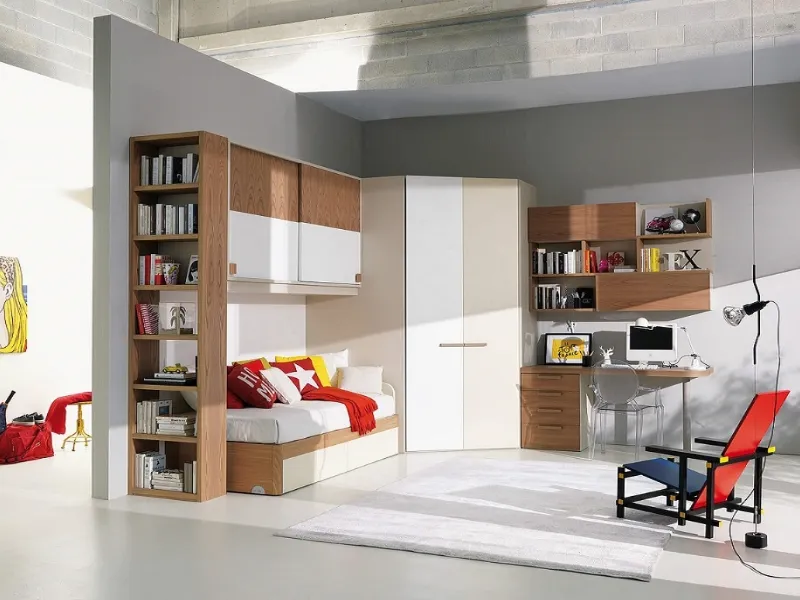 Playwood_02 di Marzorati concepisce la cabina armadio tra zona studio e letto divano