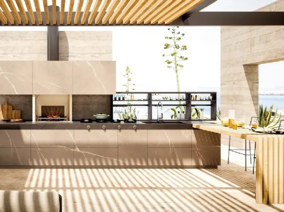 Patio Palazzetti, cucina outdoor ma anche vero focolare a legna
