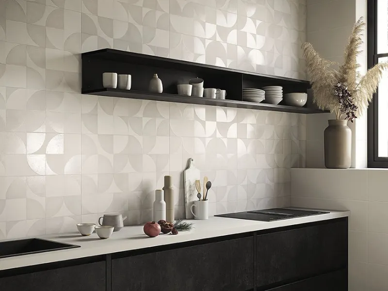 il rivestimento cucina in piastrelle Mat&More di Fap Ceramica