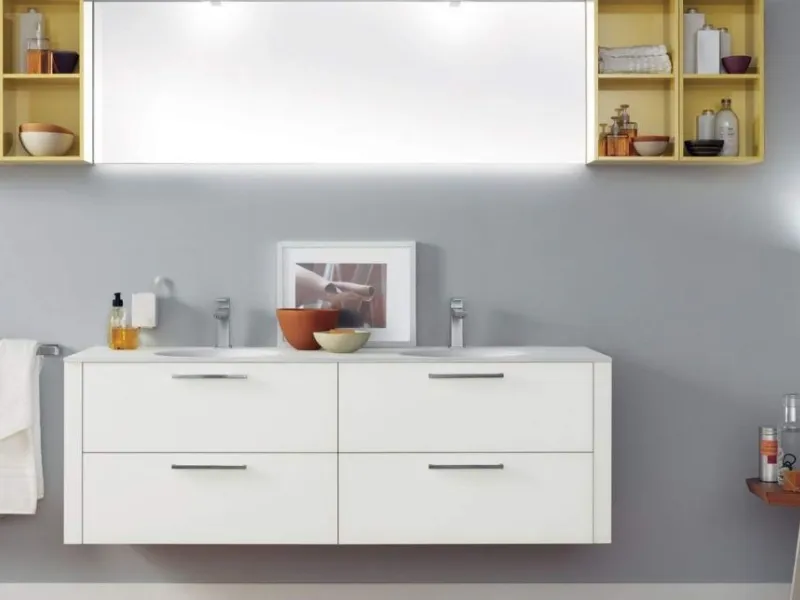 Mobile Font Scavolini con doppio lavabo integrato