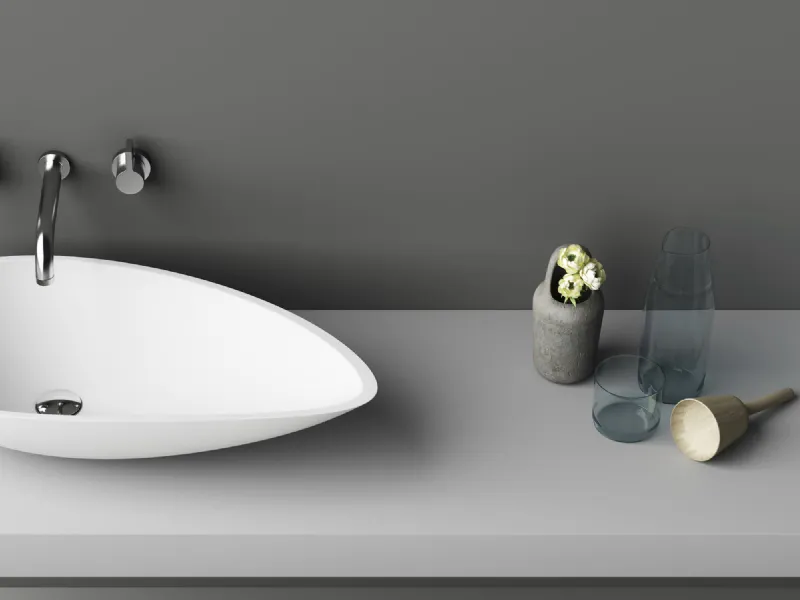 lavabo da appoggio in corian wing planit