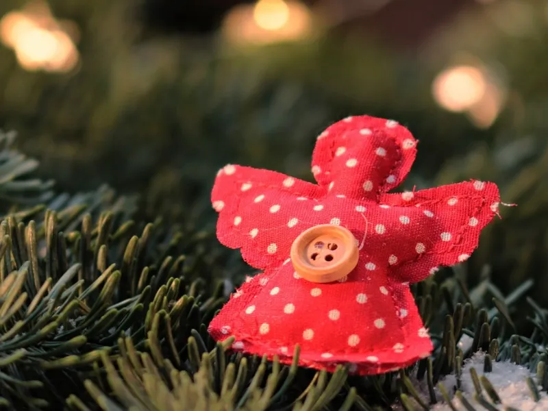 Decorazioni di Natale con stoffa