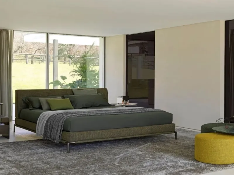 Letto matrimoniale Icon, design Carlo Colombo per Flou