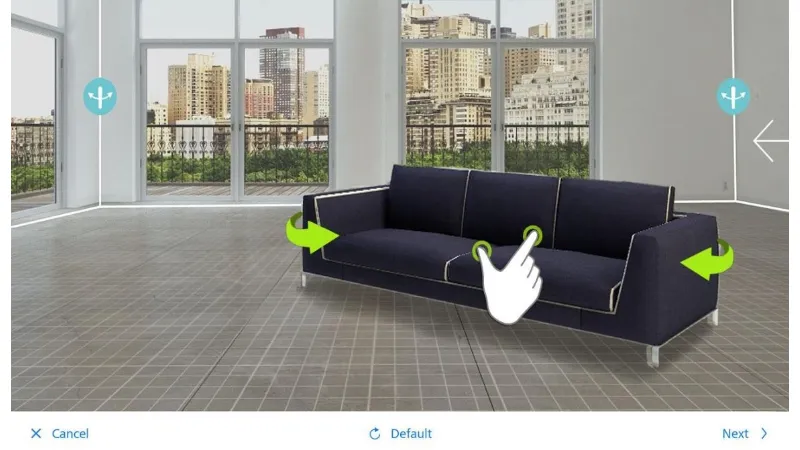 Spostare virtualmente i mobili con la tecnica del drag&drop