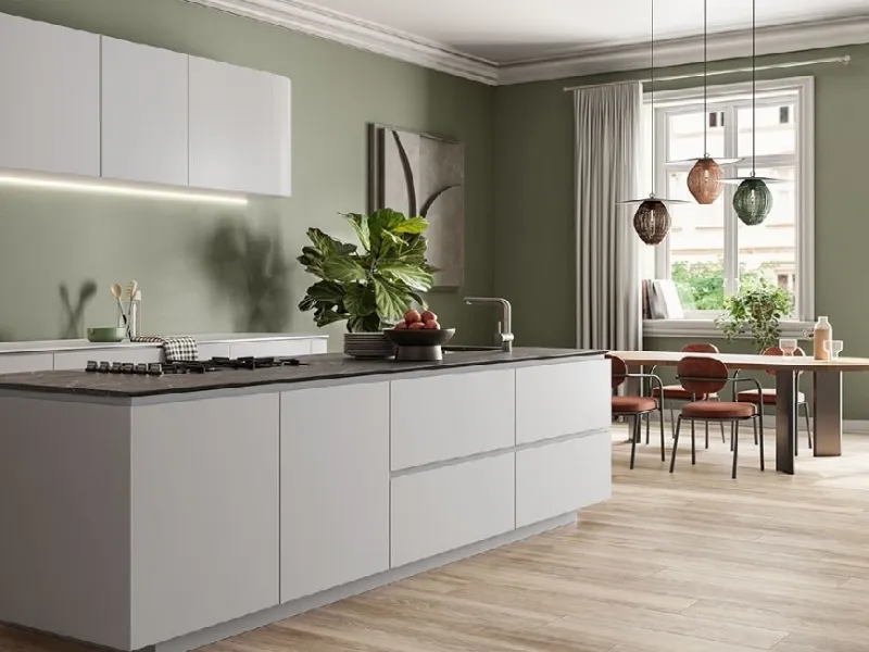 La pittura SoftTouch Iperceramica verde oliva si smacchia con acqua e spugna morbida