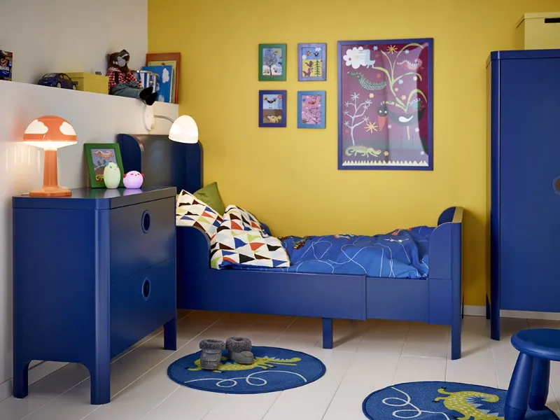 cameretta Ikea con letto a una piazza Busunge