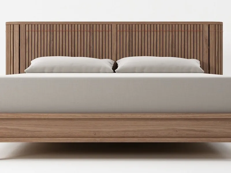 Letto moderno in rovere o teak, Koppar di Karpenter