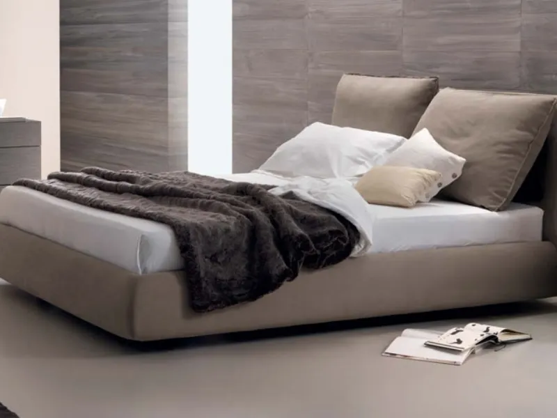 Arredo Design Online, letto matrimoniale in tessuto con contenitore