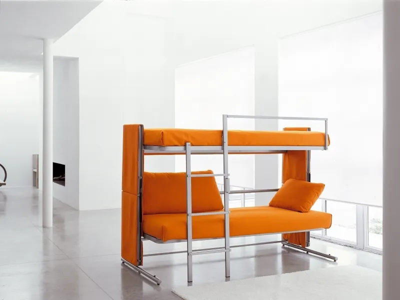 Divano letto castello arancione doc di clei